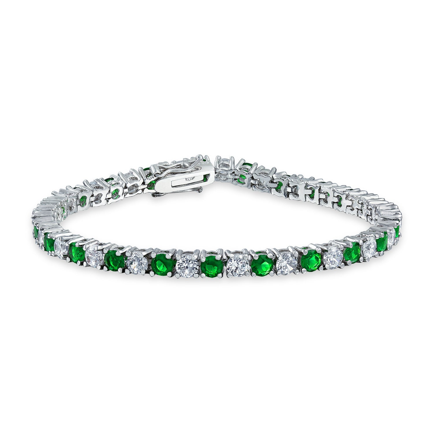 Round Solitaire CZ Tennis Bracelet