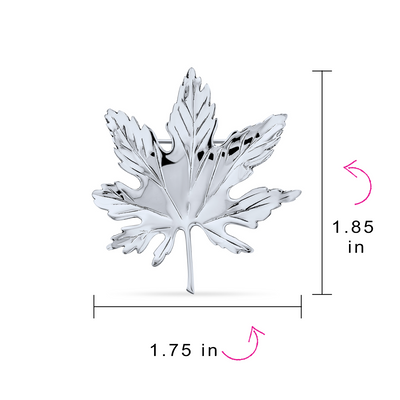 Western Jewelry Canada Maple Leaf Pin Brooch .925Sterling Silver