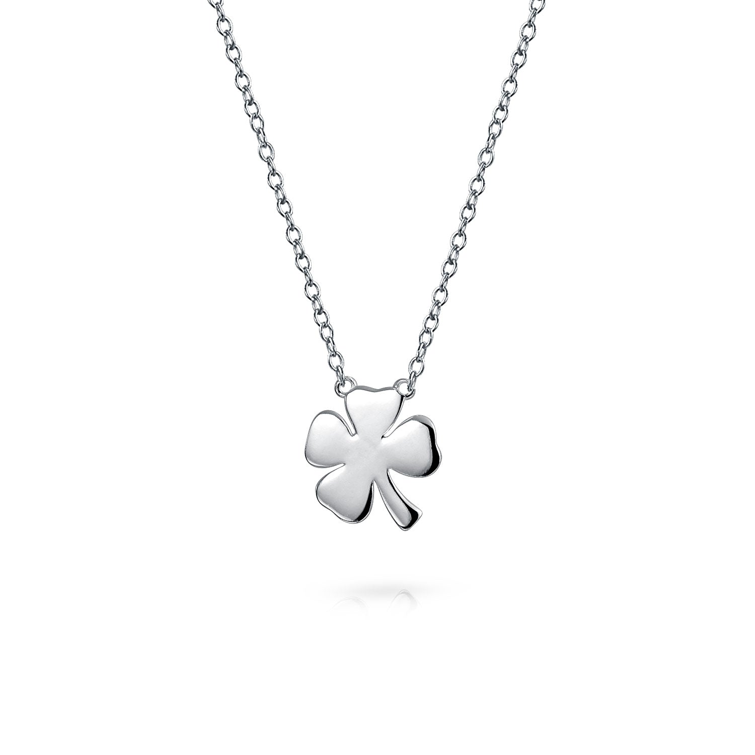 Jewelry, Silver Black Clover Long Necklace