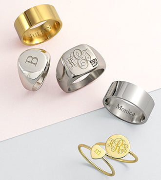 engraved rings and bands