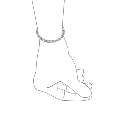 Men's 10MM Solid Thick Heavy Sterling Silver Anchor Chain Link Bracelet 8.5 Inch