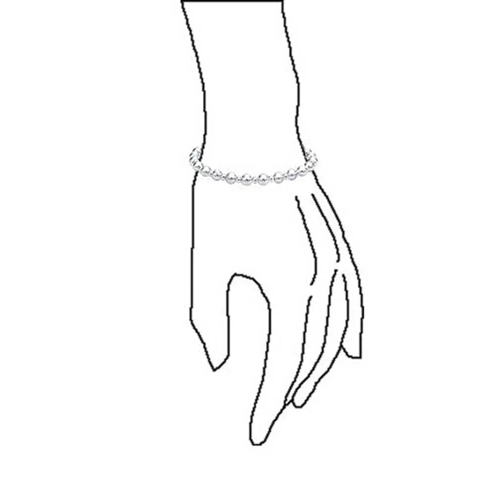 Modern Classic Polished 3-5MM Ball Bead Stretch Bracelet in Sterling Silver - Bling Jewelry