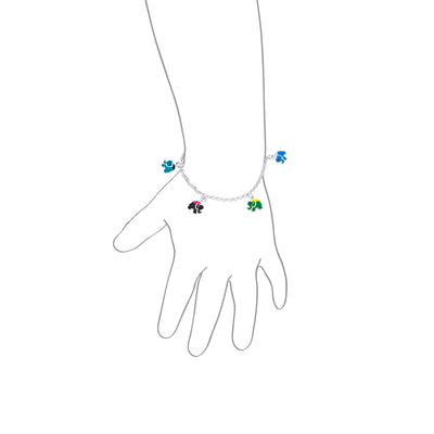 Kids Multi Color Good Luck Animal Elephant Charm Bracelet Sterling Silver 6 Inch