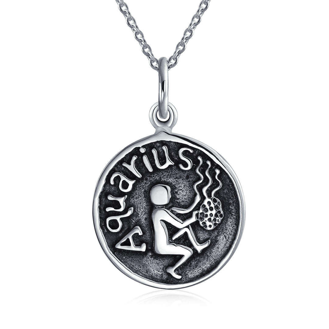 BELUCKIN 12 Zodiac Constellation Pendant Necklace Set - Vintage Silver Alloy With Galaxy & Moon Bead