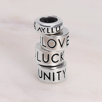 Ayllu Inspirational Symbol Love Luck Unity Stopper Spacer Bead Charm