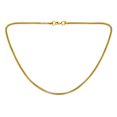 Unisex Bali Coreana Caviar Gold Plated Necklace  Stainless Steel 3.5MM 20 24 30"