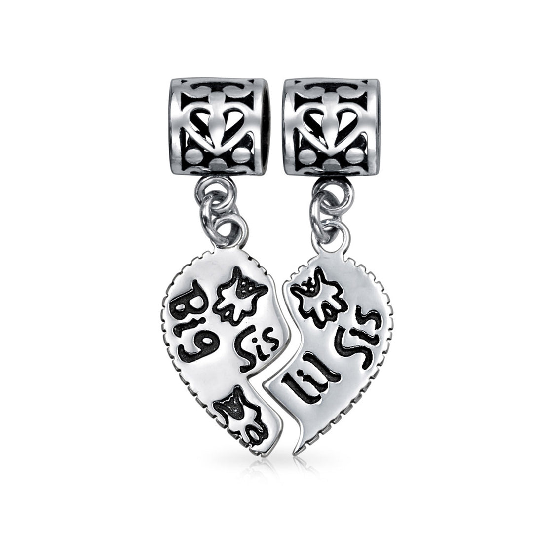Angel Wings Charms Ninaqueen NINAQUEEN Heart Charm Sterling Silver - Main Image