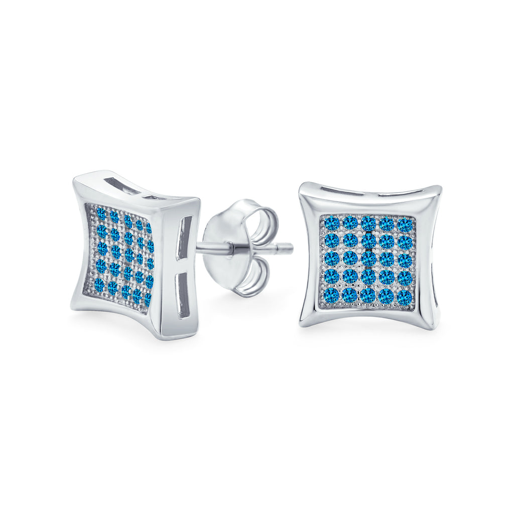 thumbnail image 2 of Natural Lapis Lazuli Sterling Silver 925 Square Stud Earrings – 4mm – Handcrafted In India – Tamasha Silver 2 of 4