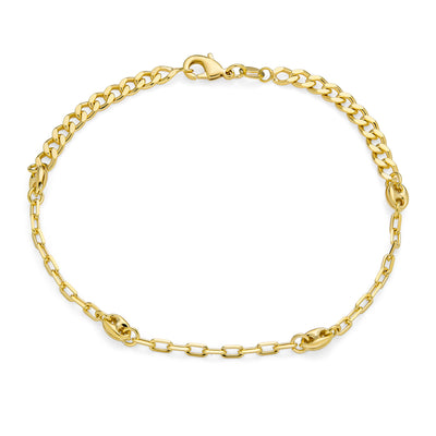 Danity Anchor Mariner Link Chain Anklet Ankle Bracelet Gold Plated