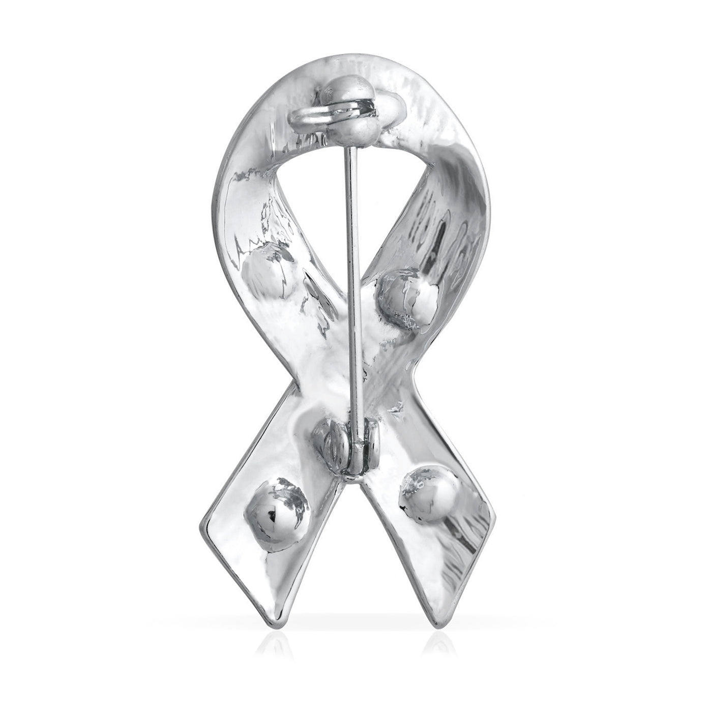 Set of 3 Crystal Ribbon Breast Cancer Survivor Brooch Pin - Bling Jewelry