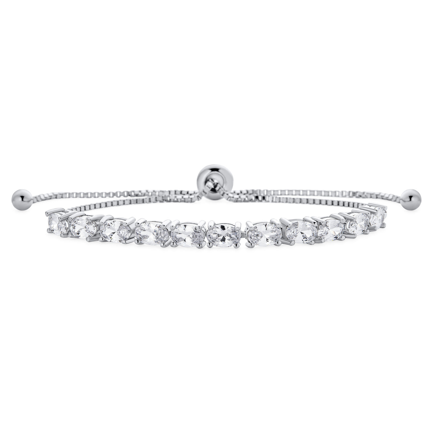 Bridal Prom Oval CZ Bolo Tennis Bracelet & Halo Stud Earrings Jewelry Set