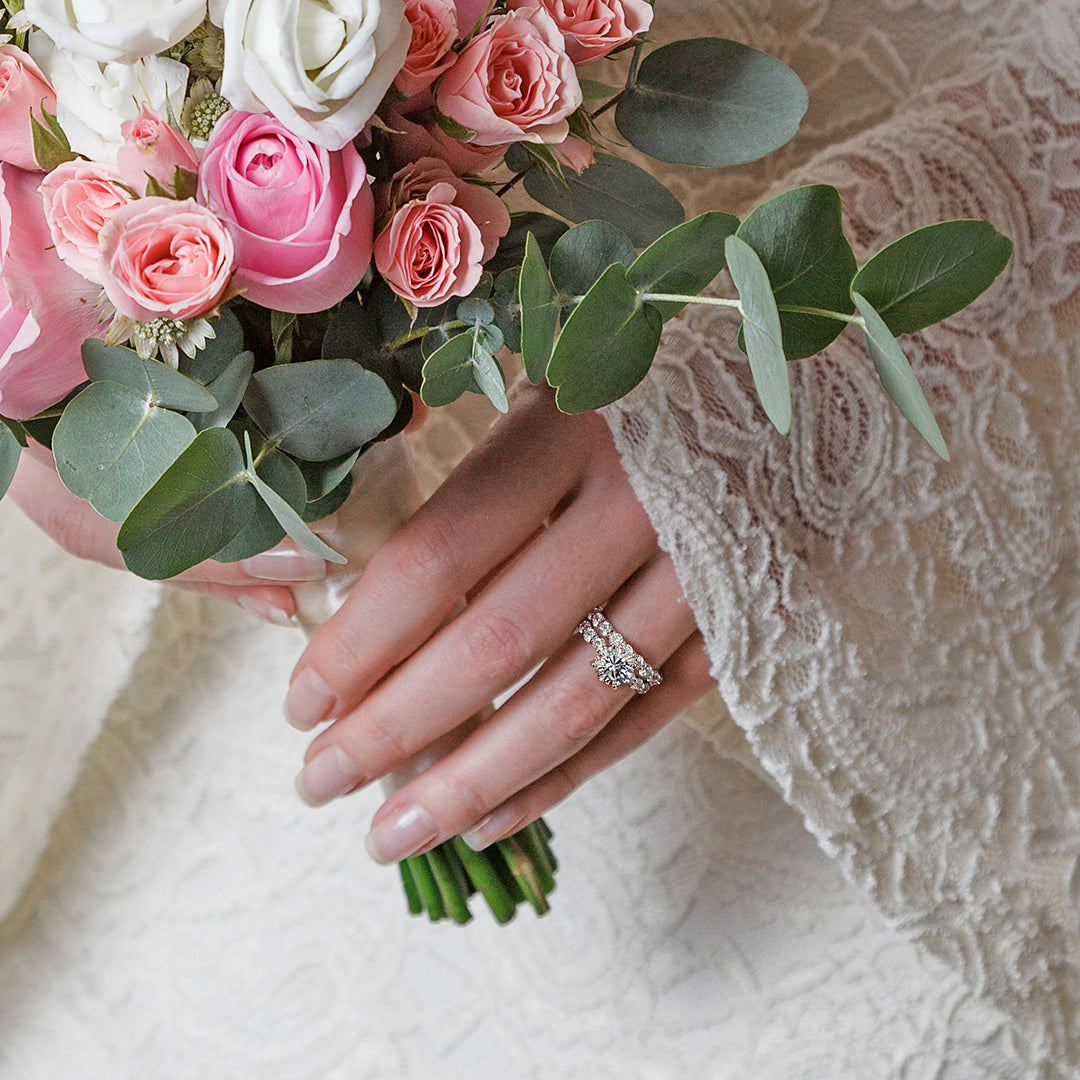 Statement Ring 3CT CZ Round Solitaire Eternity Band Silver