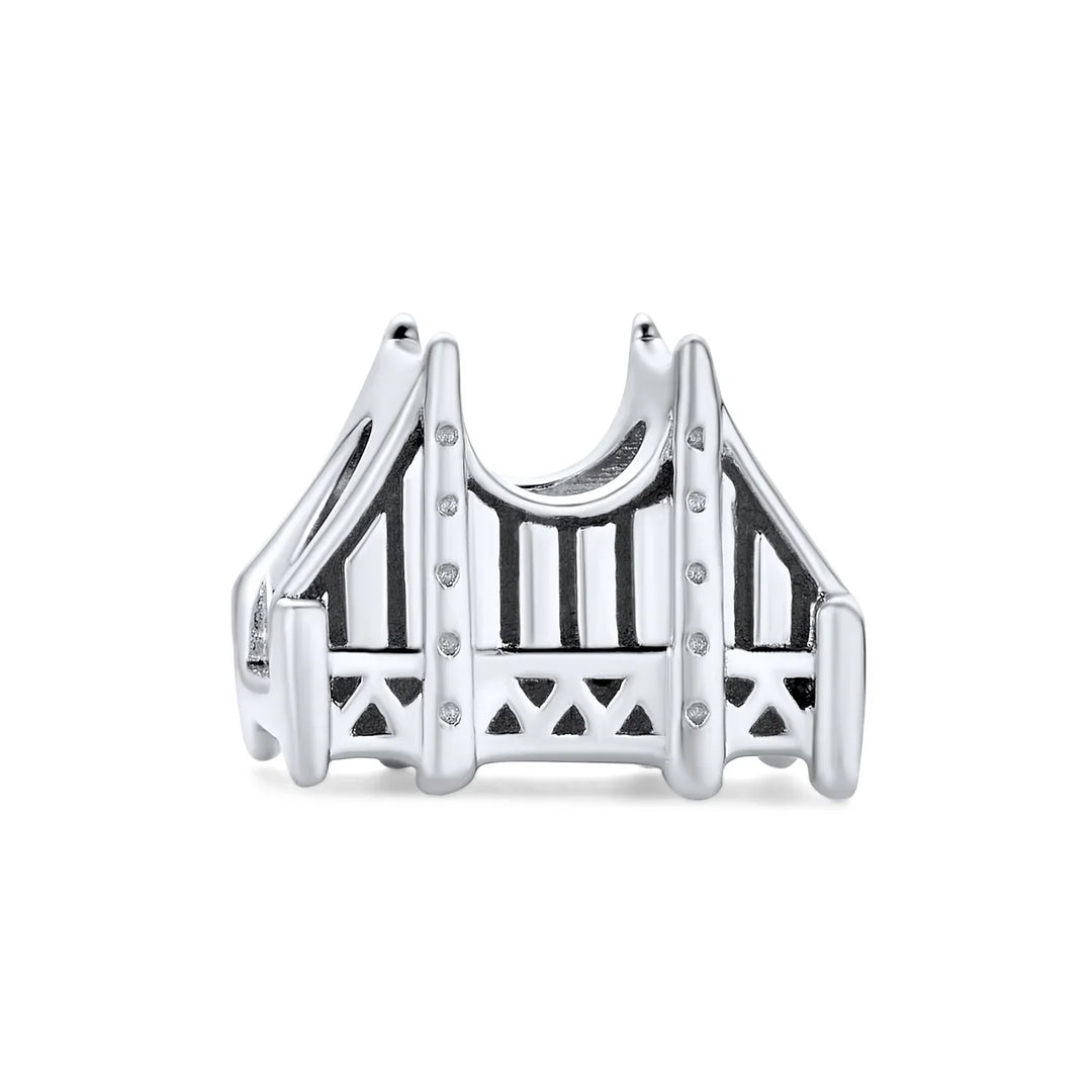 Golden Gate Bridge San Francisco Charm Bead Sterling Silver for