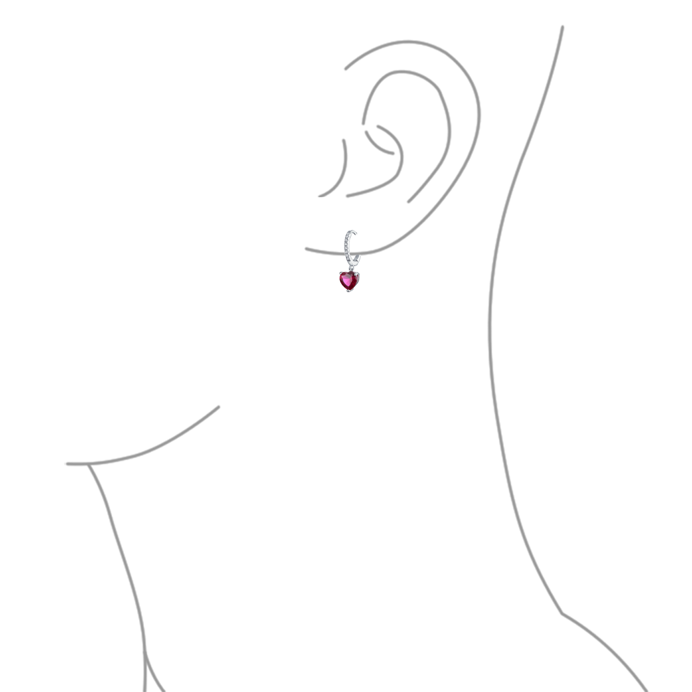Dangle Heart Earring