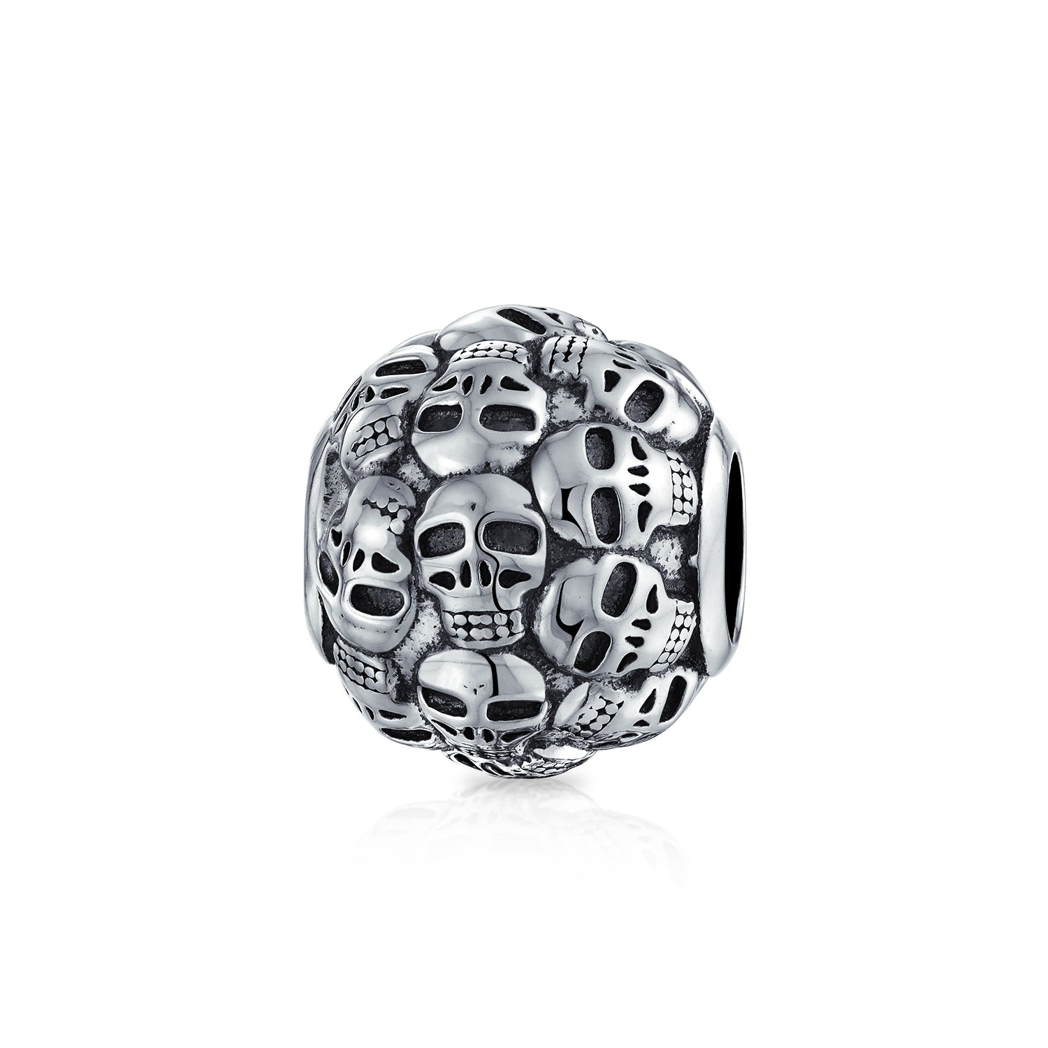 GNOCE Strawberry Skull Charm – Sterling Silver Bead With Cubic Zirconia For Bracelets/Necklaces - View #8