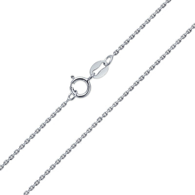 Diamond Cut Cable Chain 20 Gauge Necklace .925 Sterling Silver
