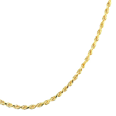 Rope Link Chain040 Gauge Necklace Gold Plated Sterling Silver 16 20