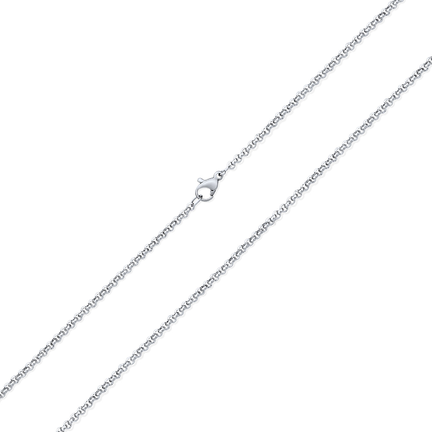 Set of 3 Thin 2.5MM Silver Gold Black Steel Rolo Chain Necklace 16, 18 & 24 Inch - Bling Jewelry