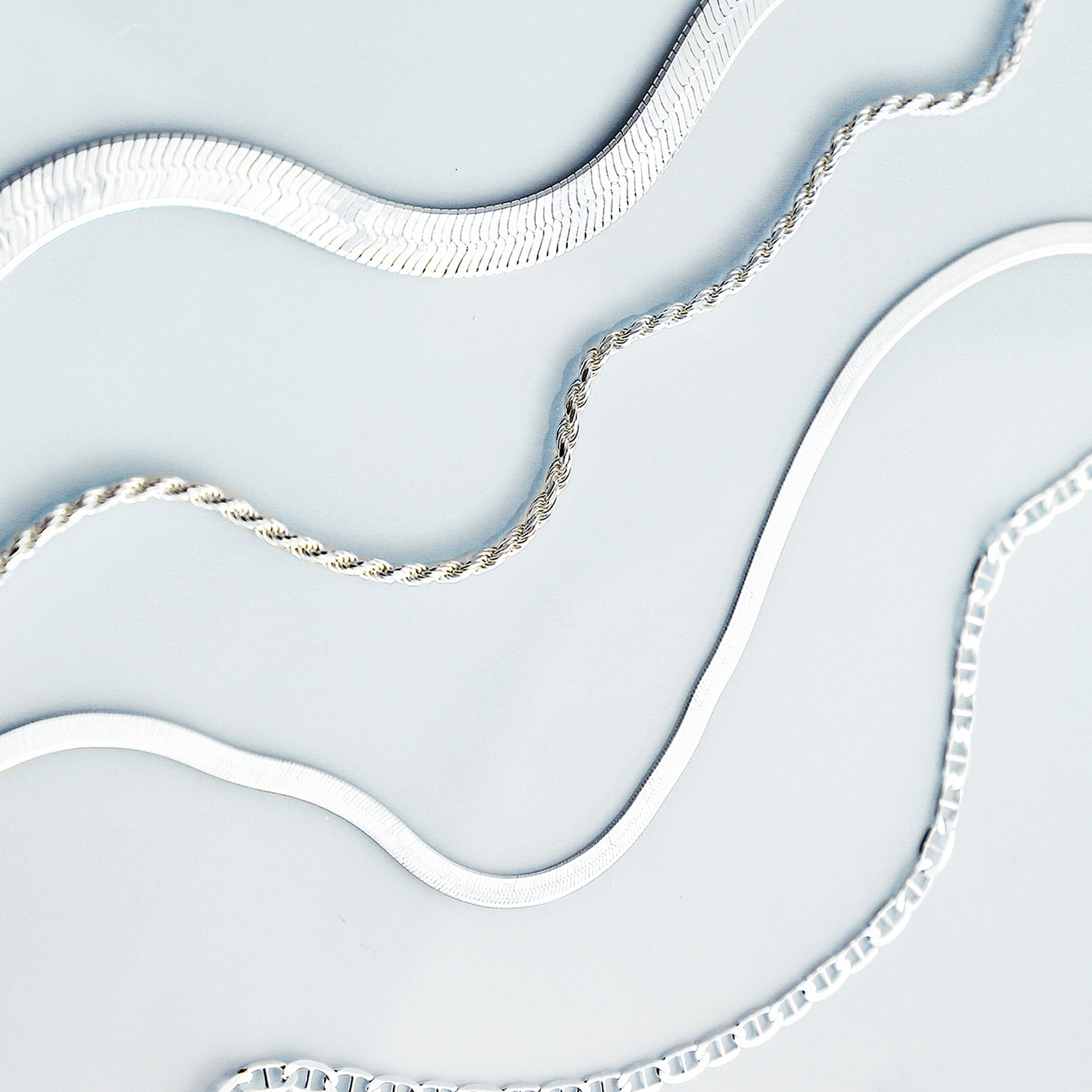 2MM Sterling Silver Anchor Chain Necklace Made in Italy