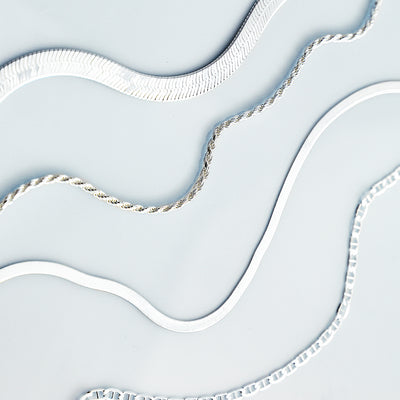 2MM Sterling Silver Anchor Chain Necklace Made in Italy