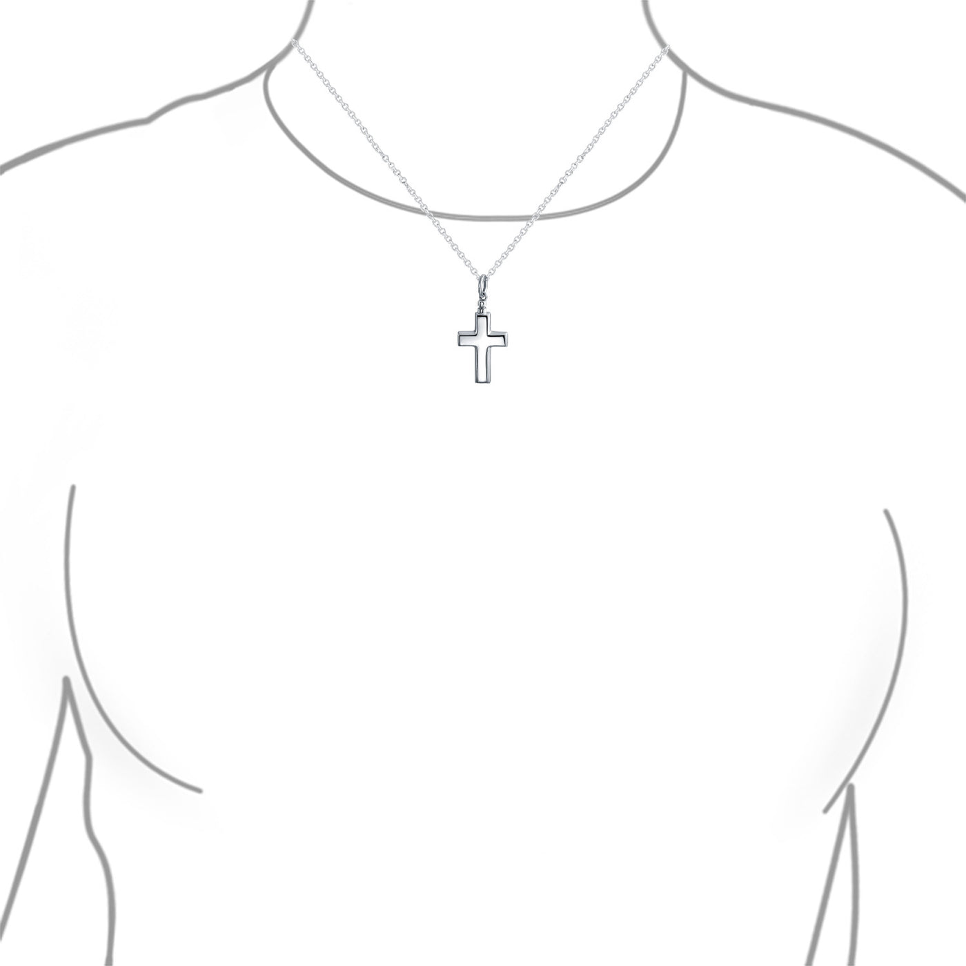 Large Cross Locket Necklace for Memorial Cremation Urn Holder Sterling Silver - Bling Jewelry