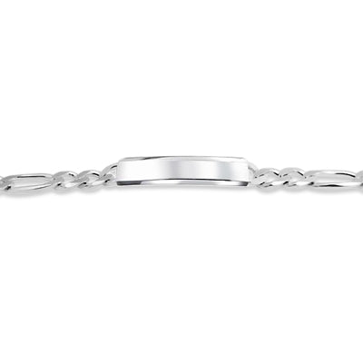 200 Gauge 8MM Heavy Sterling Silver Men's Figaro ID Bracelet - Bling Jewelry