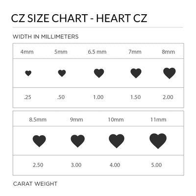 1CT CZ Heart Shaped Statement Ring Anniversary Pave Band Set