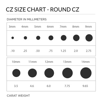 Black Round CZ Stud Earrings Men Screwback Sterling Silver - Bling Jewelry