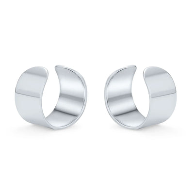 Set of 2 Statement Ear Cuff Cartilage Earrings For Non Pierced Ears Gold Plated - Bling Jewelry