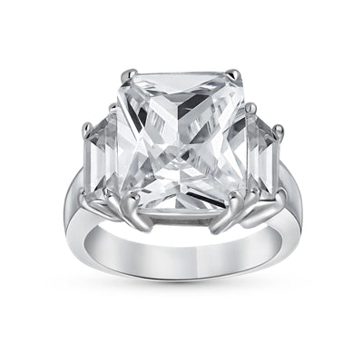 Art Deco 8CTW CZ Rectangle Statement Engagement Ring