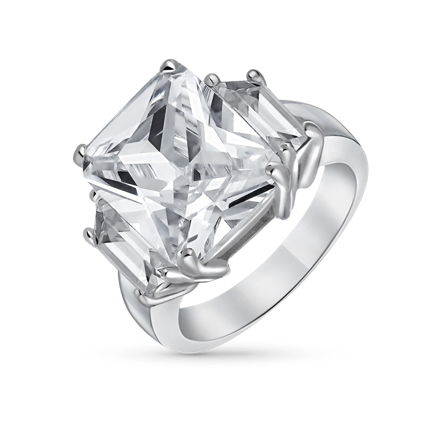 Art Deco 8CTW CZ Rectangle Statement Engagement Ring