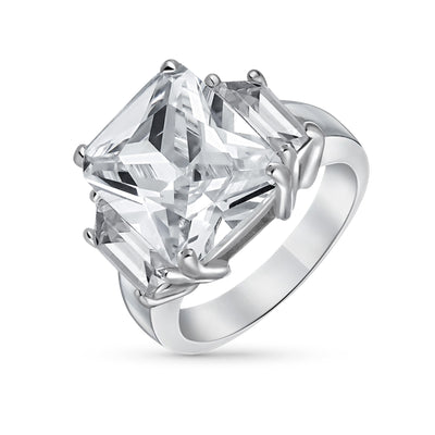 Art Deco 8CTW CZ Rectangle Statement Engagement Ring