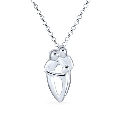 Father Mother Loving Child Son Daughter Pendant .925Sterling Silver