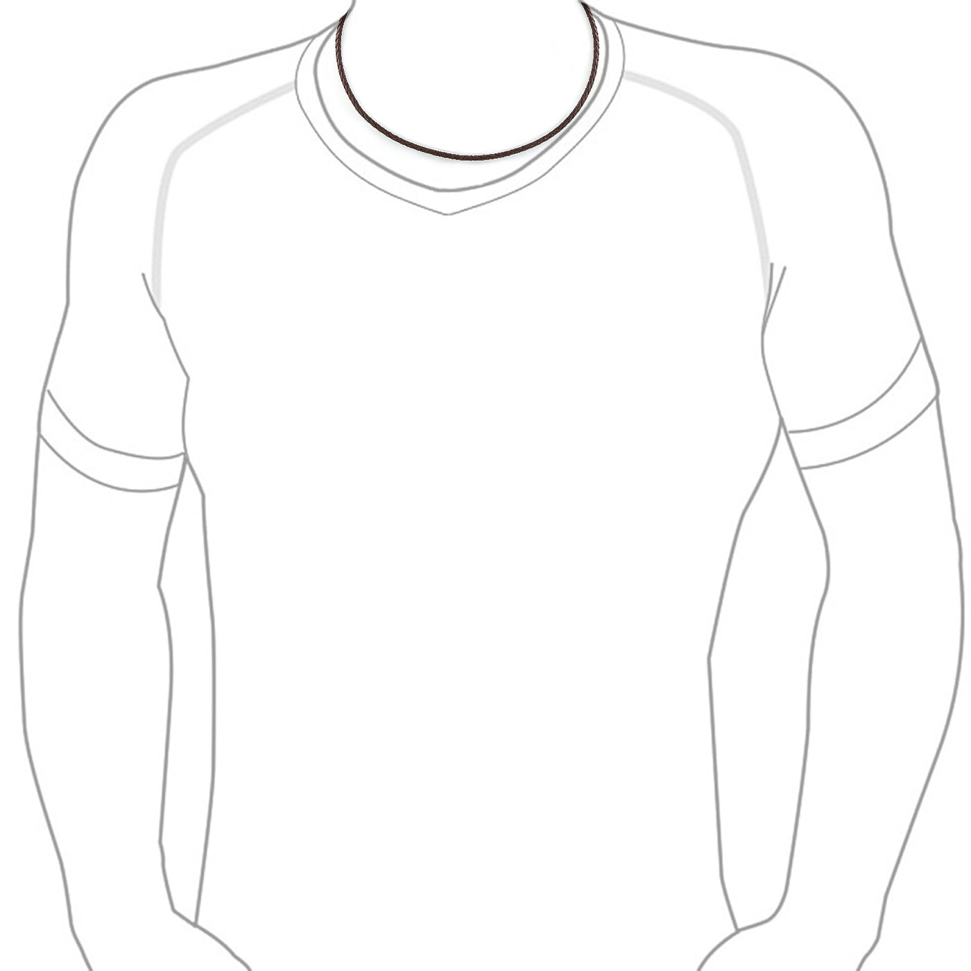 Set of 2 Black Brown Genuine Leather Braided Cord Necklace - Bling Jewelry