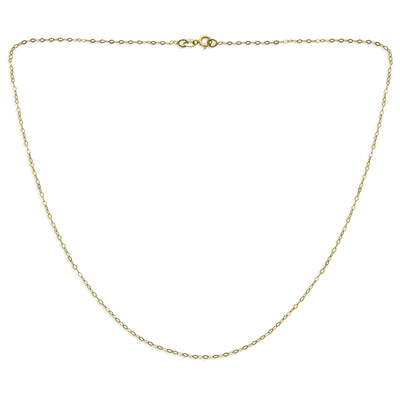 Very Thin Lightweight GENUINE Real 14K Gold Rolo Cable Chain Necklace