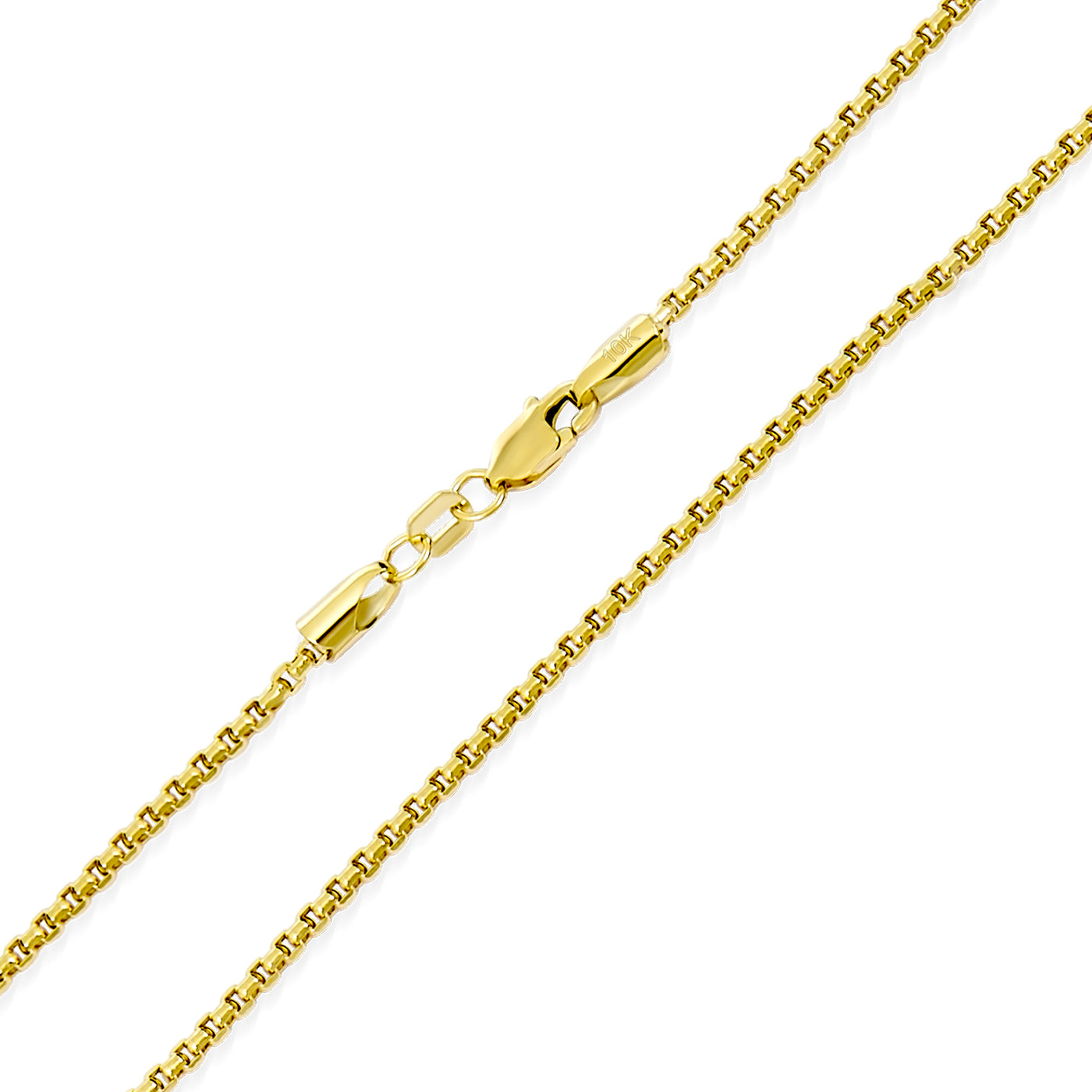 GENUINE Solid Yellow Real 10K Gold BOX Chain Necklace 100 Gauge 1.6 MM
