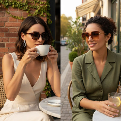 Set of 2 Vertical U Rectangle CZ Dangling Link Paperclip Earrings