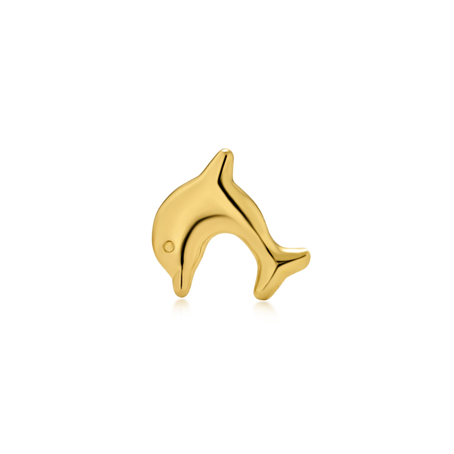 tiny dolphin ear-stud earrings in polished sterling silver tiny dolphin ear-stud earrings in polished sterling silver