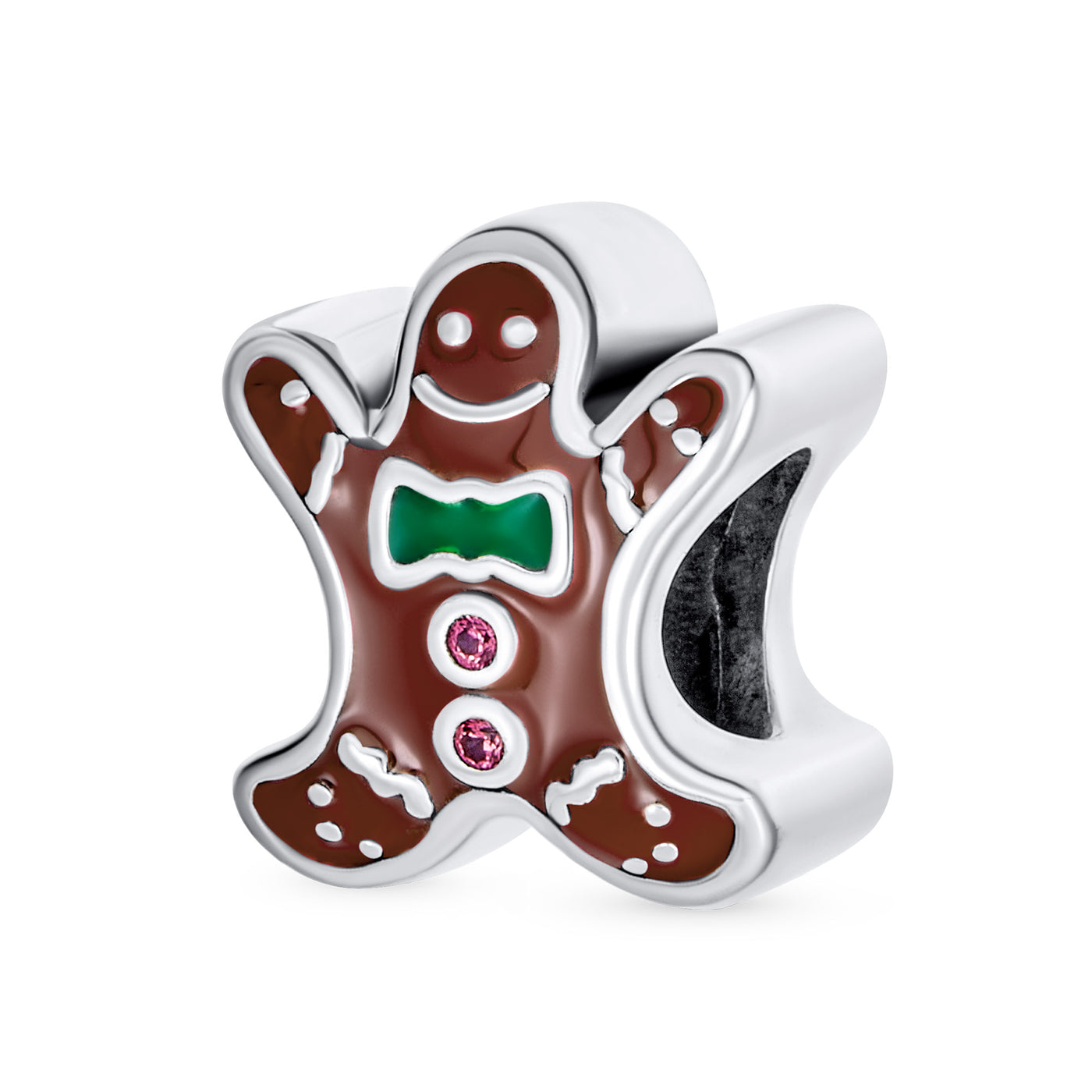 Gingerbread Man Charm Bead