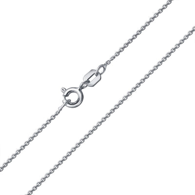 Thin Rolo Cable Chain 1MM 20 Gauge .925 Sterling Silver Made In Italy