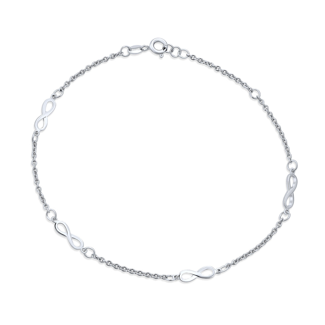 silver anklet gold infinity ankle bracelet
