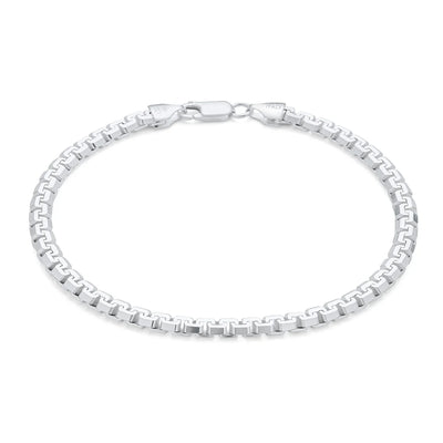 Men's Heavy Franco Chain Link Bracelet Sterling Silver 8.5" Made in Italy - Bling Jewelry