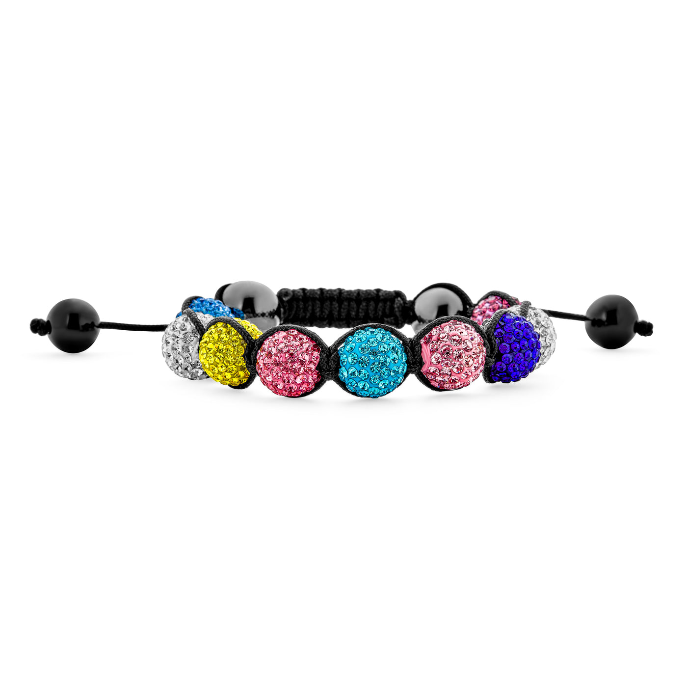 Unisex Multi Color Rainbow Crystal Balls LGBTQ 12mm Beads Adjustable