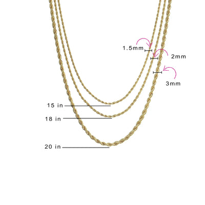 Statement Diamond Cut Rope Collar Necklace Gold Plated Multi Strand Choker - Bling Jewelry