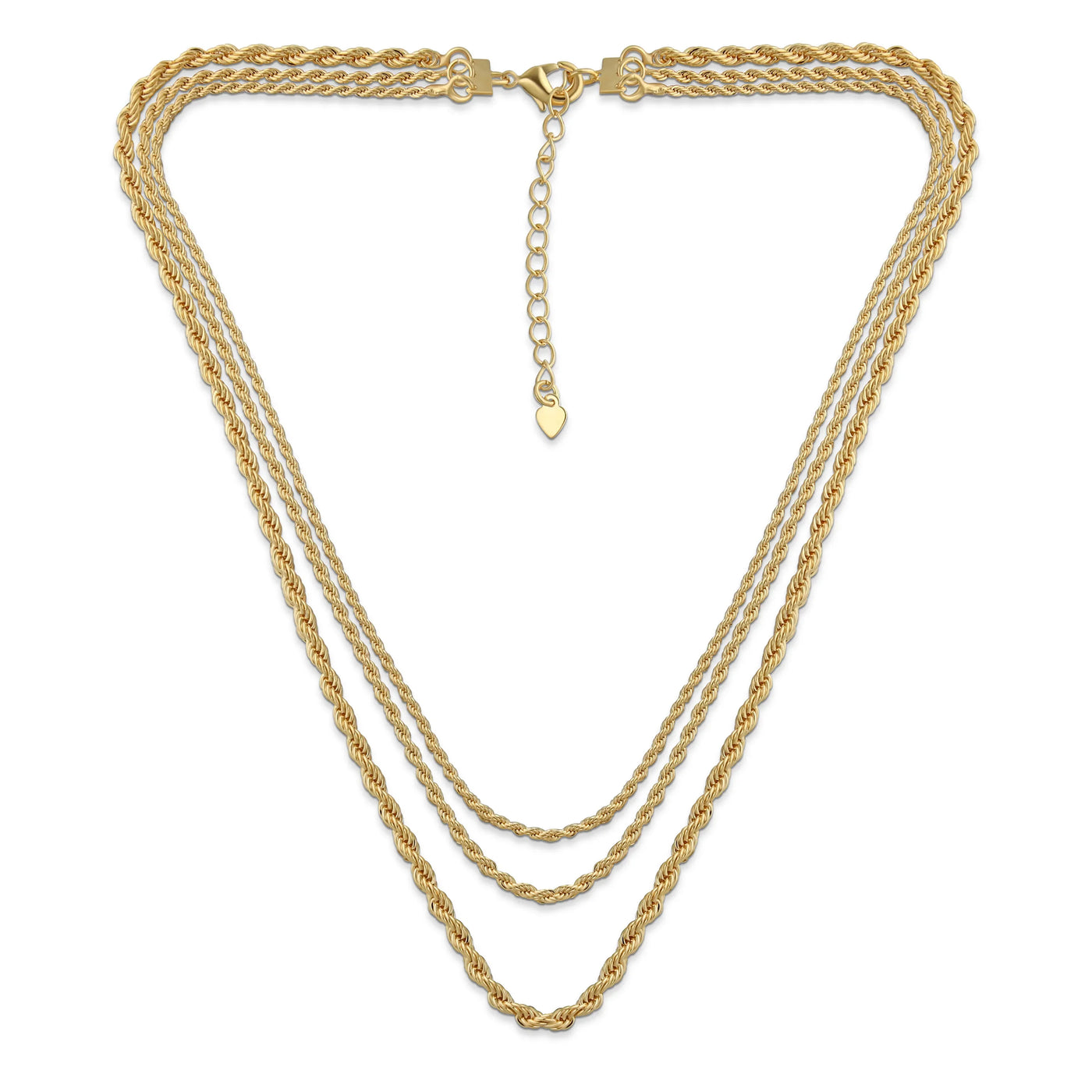 Statement Diamond Cut Rope Collar Necklace Gold Plated Multi Strand Choker - Bling Jewelry