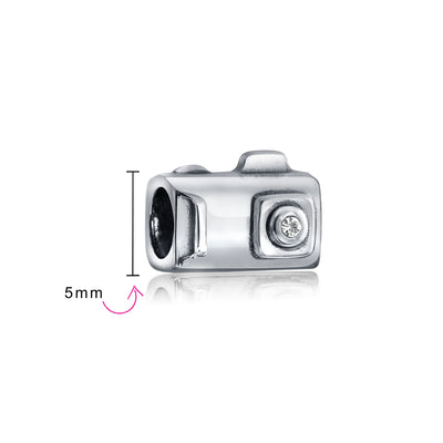 Hobby Digital Photography Photo Camera Charm Bead .925Sterling Silver