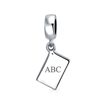 Personalized Math Wiz Dangle Charm Bead Sterling Silver for European Bracelet - Bling Jewelry
