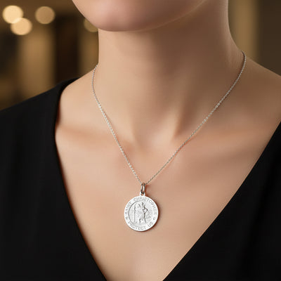 Patron of Safe Travel St. Christopher Medal Pendant Necklace