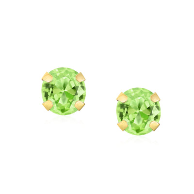 Aug- Peridot Green Round YG