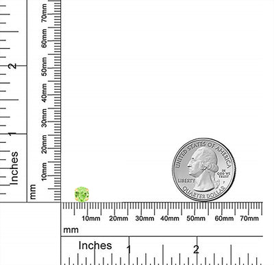 Aug- Peridot Green Round YG